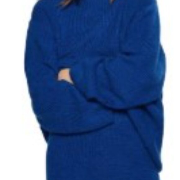 Mango Oversized Mockneck Ribbed Sweater Small - Picture 2 of 3